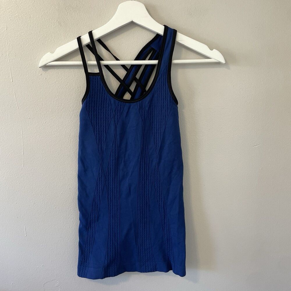 Nux Strappy Compression Seamless Tank Made In USA Sz S